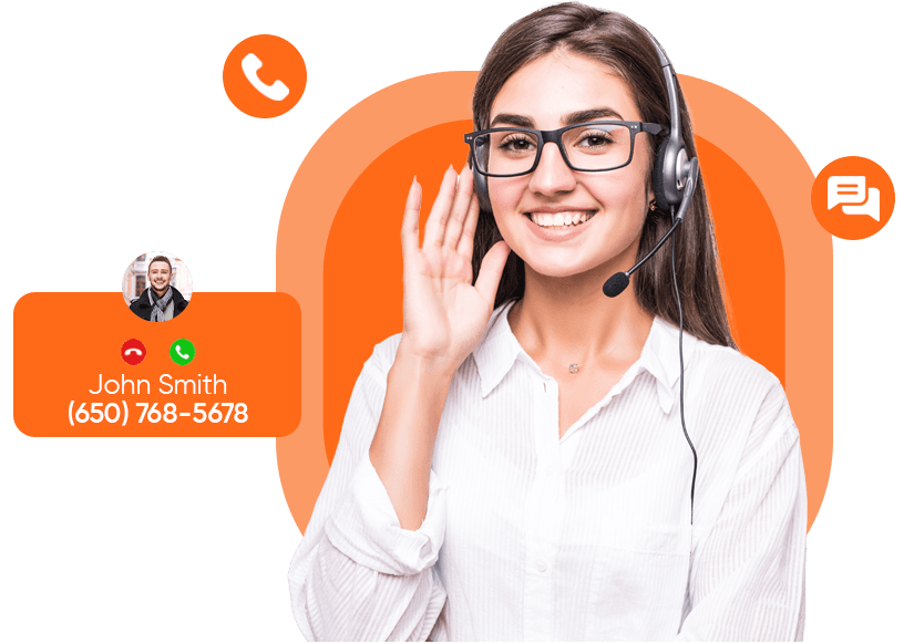 Support agent with headset